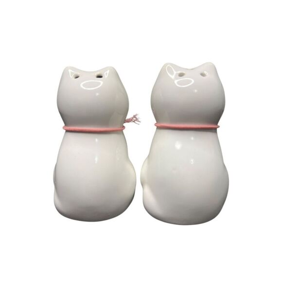 Vintage Mount Clemens Pottery Cozy Cats Salt & Pepper Shakers 80s Ceramic NEW - Picture 3 of 6